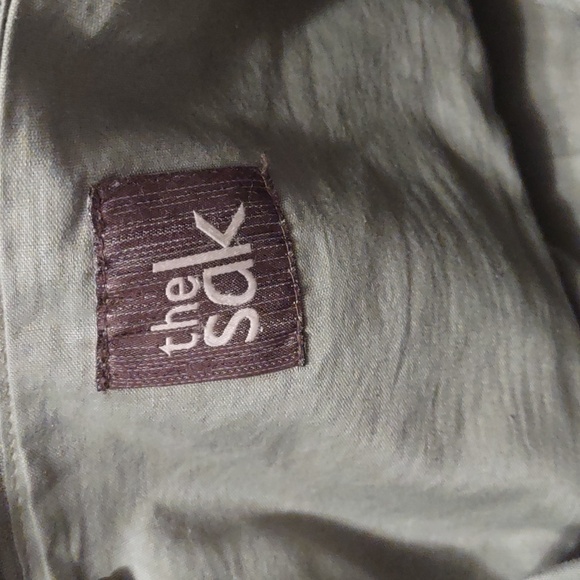 The Sak purse Olive Green , Tan with brown leather-like accents. - Picture 2 of 9